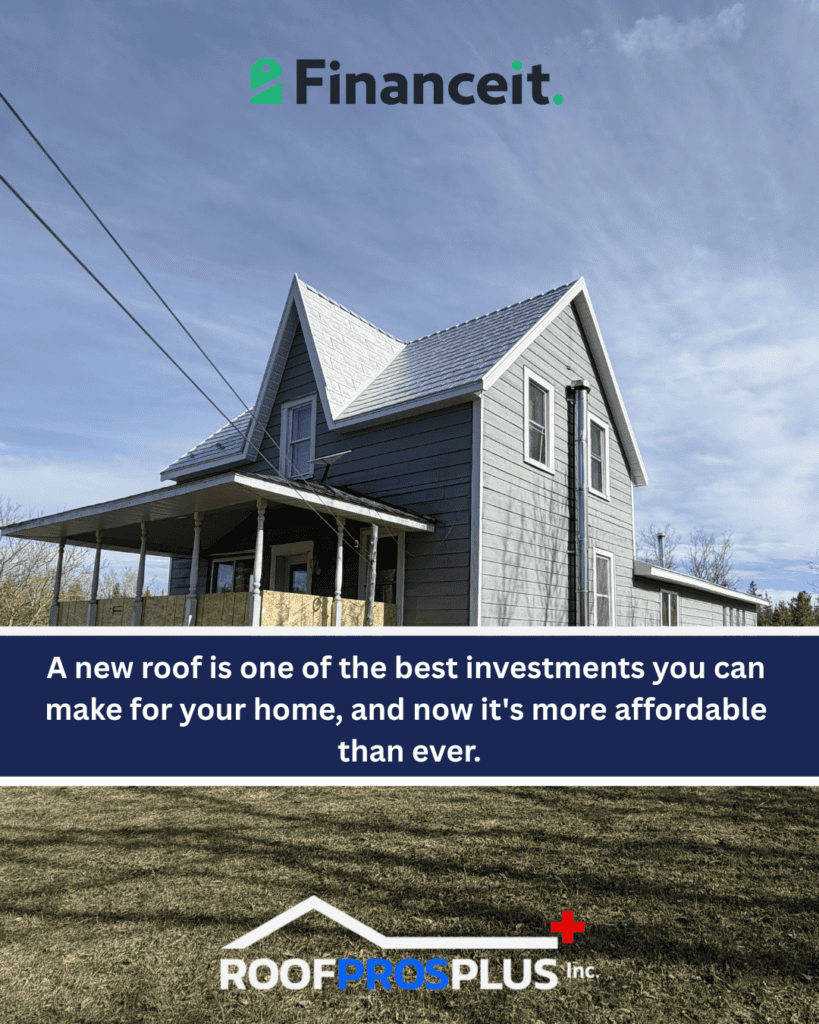 House with metal roof and blue sky, promoting metal roofing investment benefits.